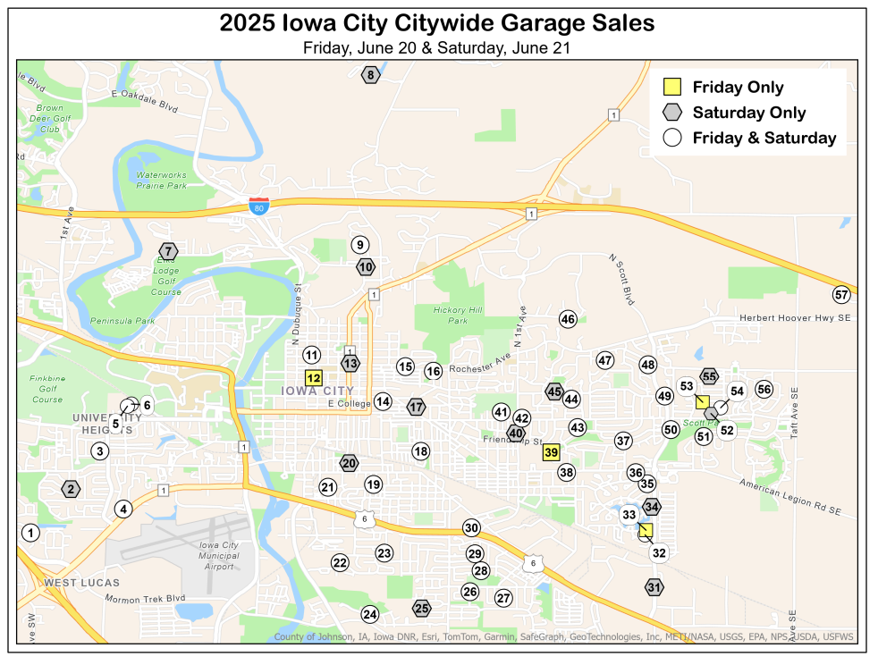 2025 Iowa City Citywide Garage Sales