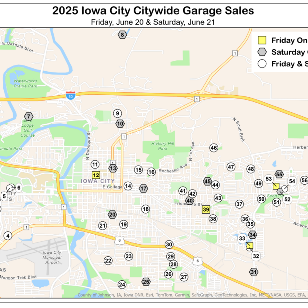 2025 Iowa City Citywide Garage Sales