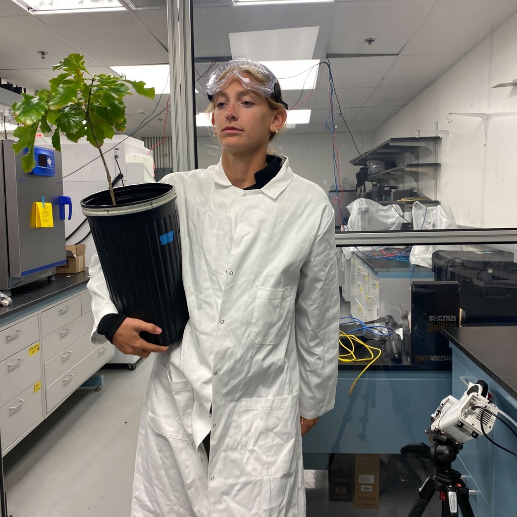 Nina Osborne with tree