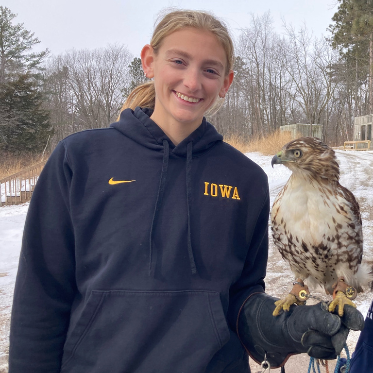 Nina Osborne with Hawk