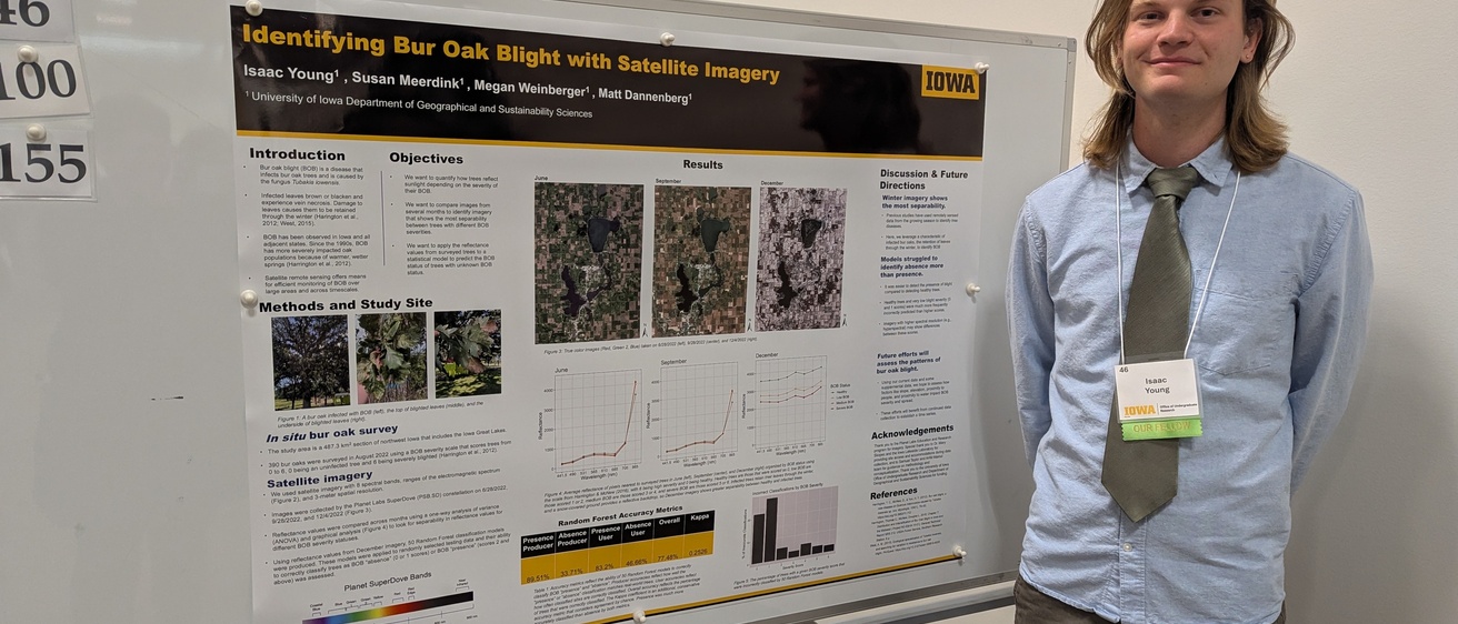 Isaac Young presents at Spring Undergraduate Research Festival