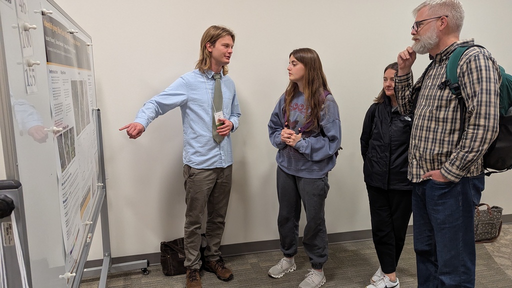 Isaac Young presents at Spring Undergraduate Research Festival